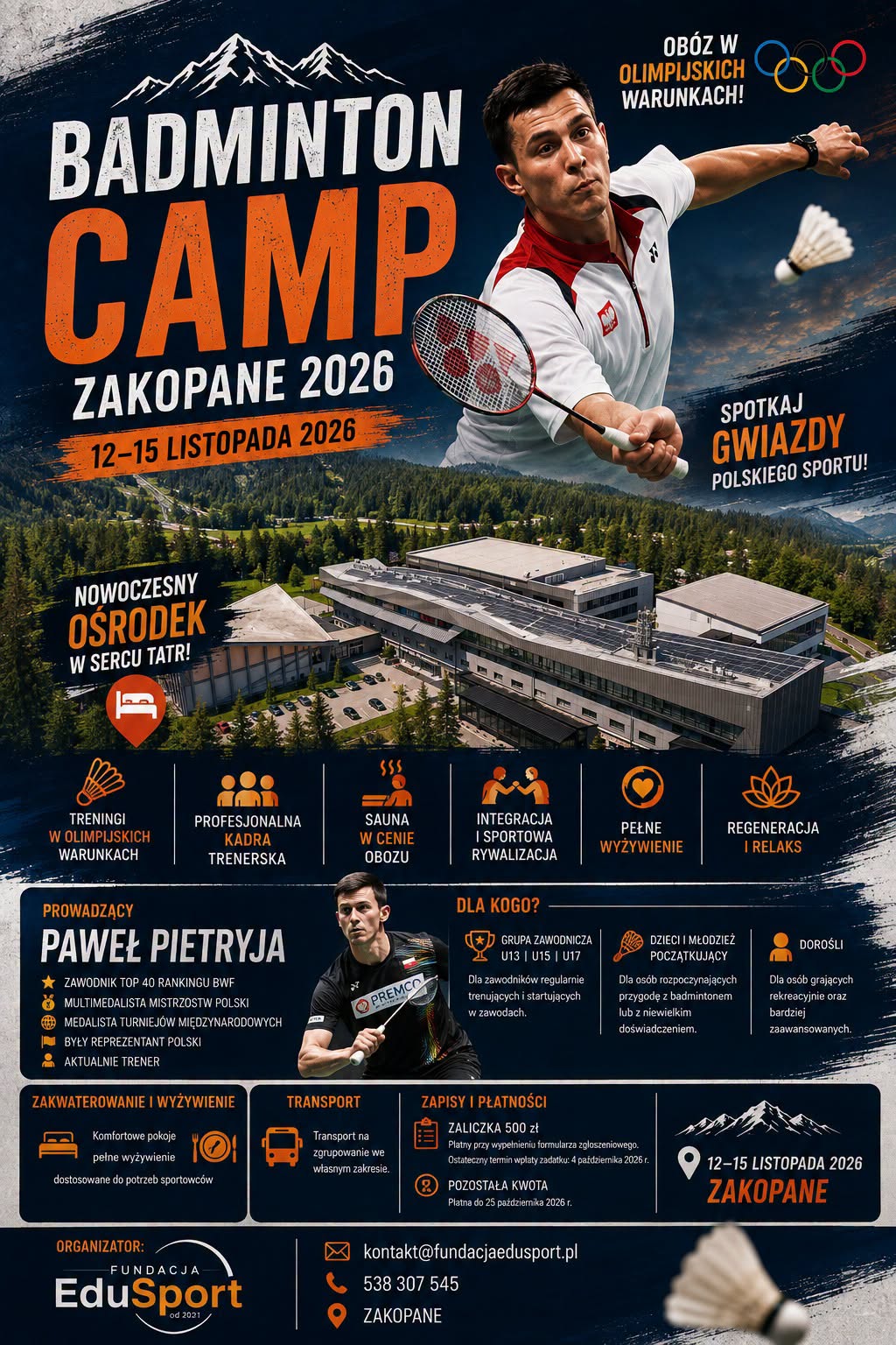 BADMINTON CAMP ZAKOPANE 2026